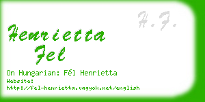 henrietta fel business card